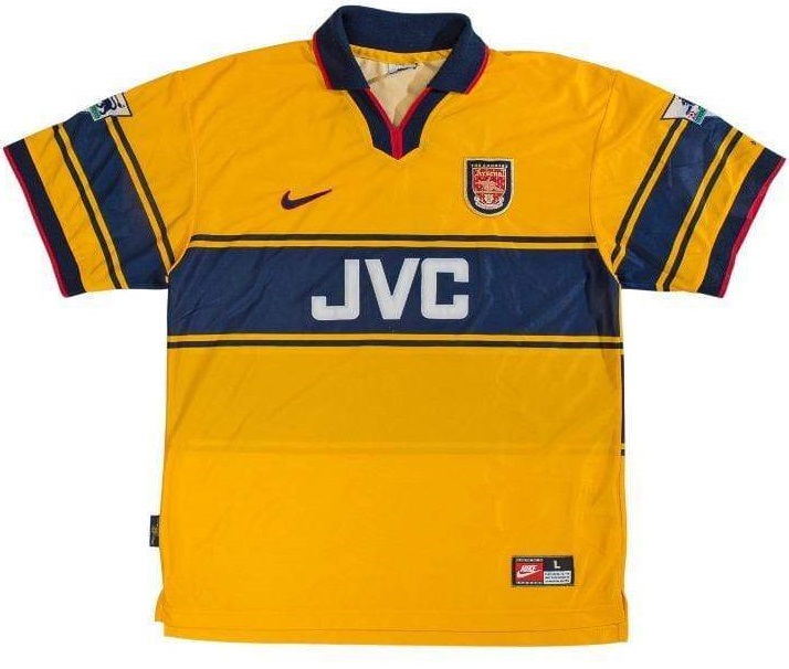 Camisa retro Arsenal 1997 1998 II Away jogador